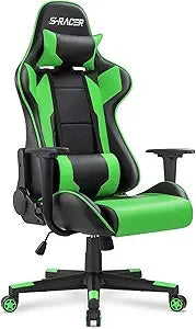 Gaming Chair, Office Chair High Back Computer Chair Leather Desk Chair Racing Executive Ergonomic Adjustable Swivel Task Chair