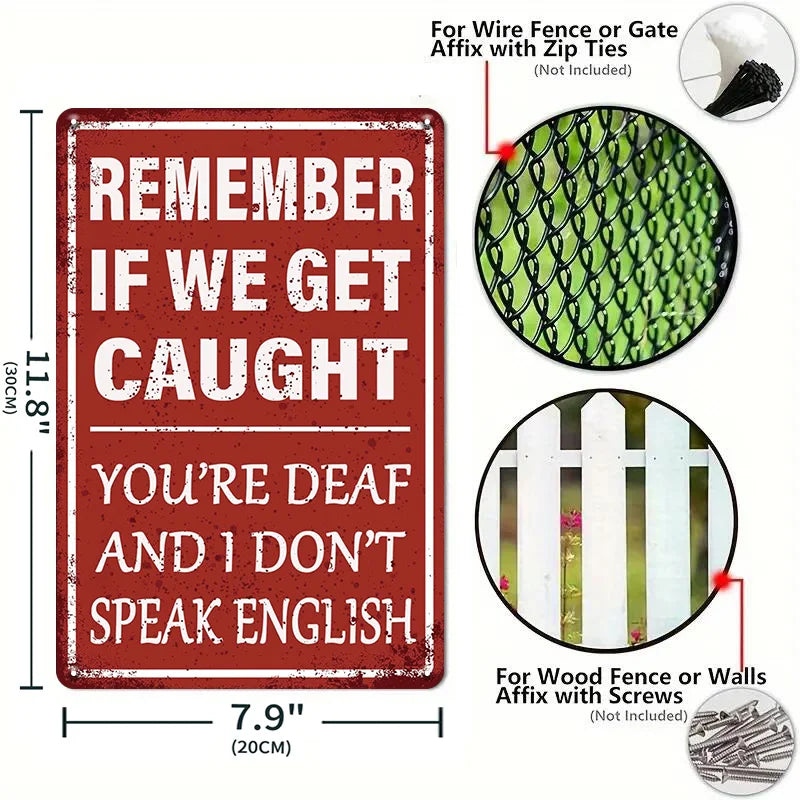 6pcs Funny Quotes Metal Tin Signs - Retro Humorous Wall Art for Office, Garage, Bar, Club, Bedroom, Kitchen,8x12 inches