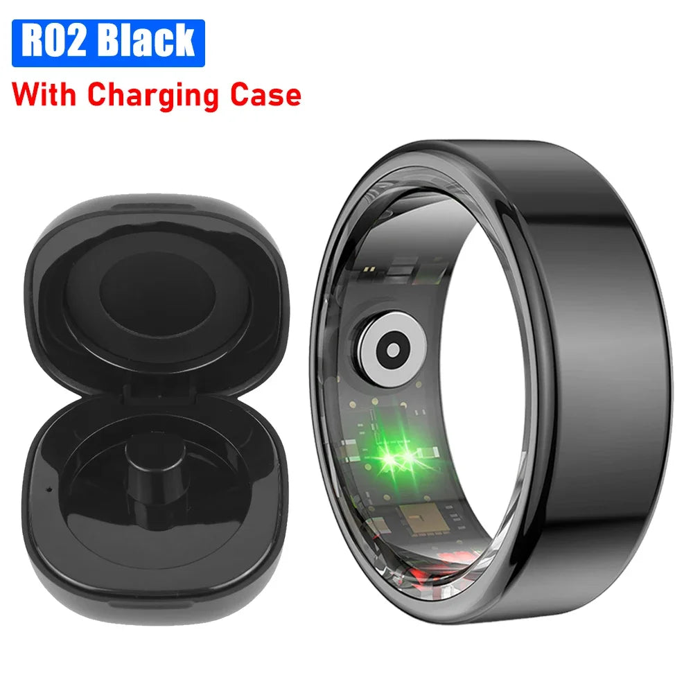 Smart Ring Heart Rate Pressure Blood Oxygen Sleep Monitor 2025 Men Women Waterproof Health Monitor Sport Modes Smart Ring