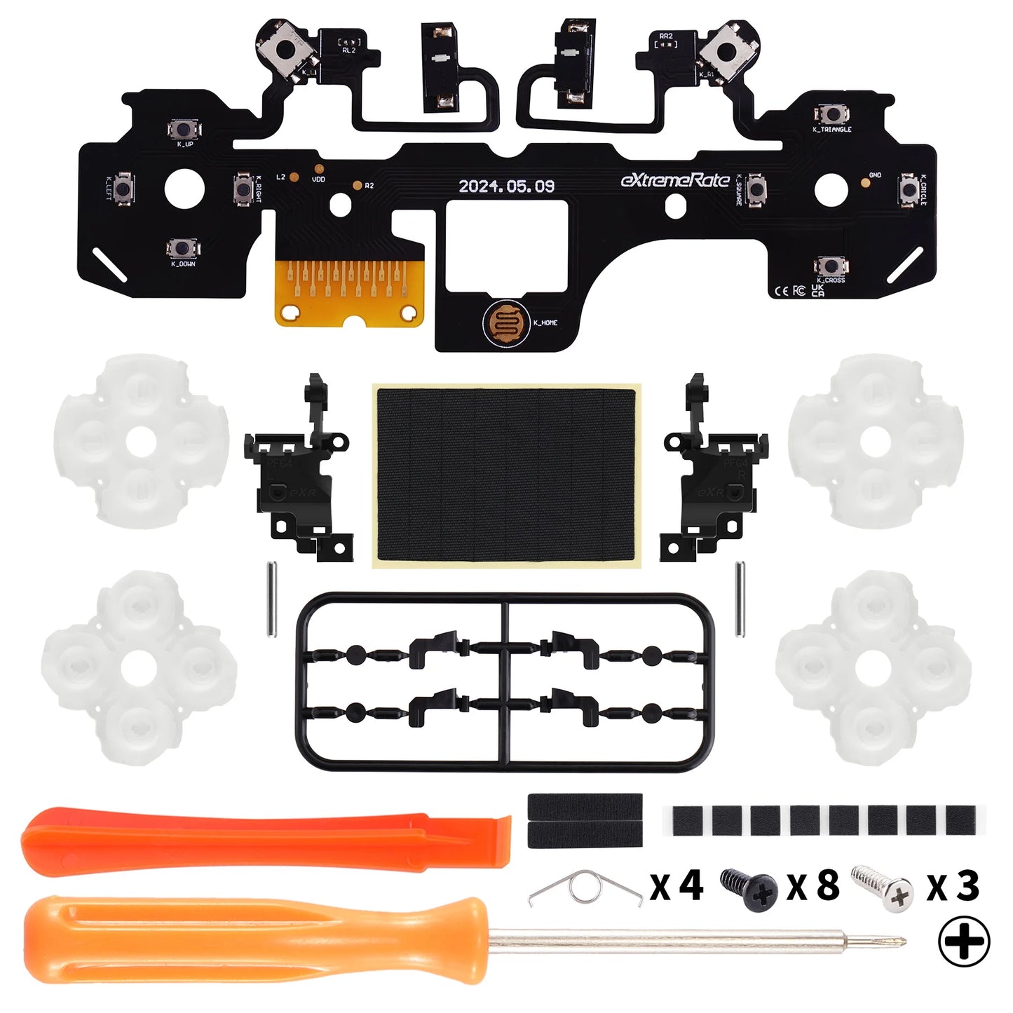 Clicky Kit V2 for ps5 Controller BDM-040/050 Shoulder Face Dpad Buttons, Micro Switch Clicky Hair Trigger Kit