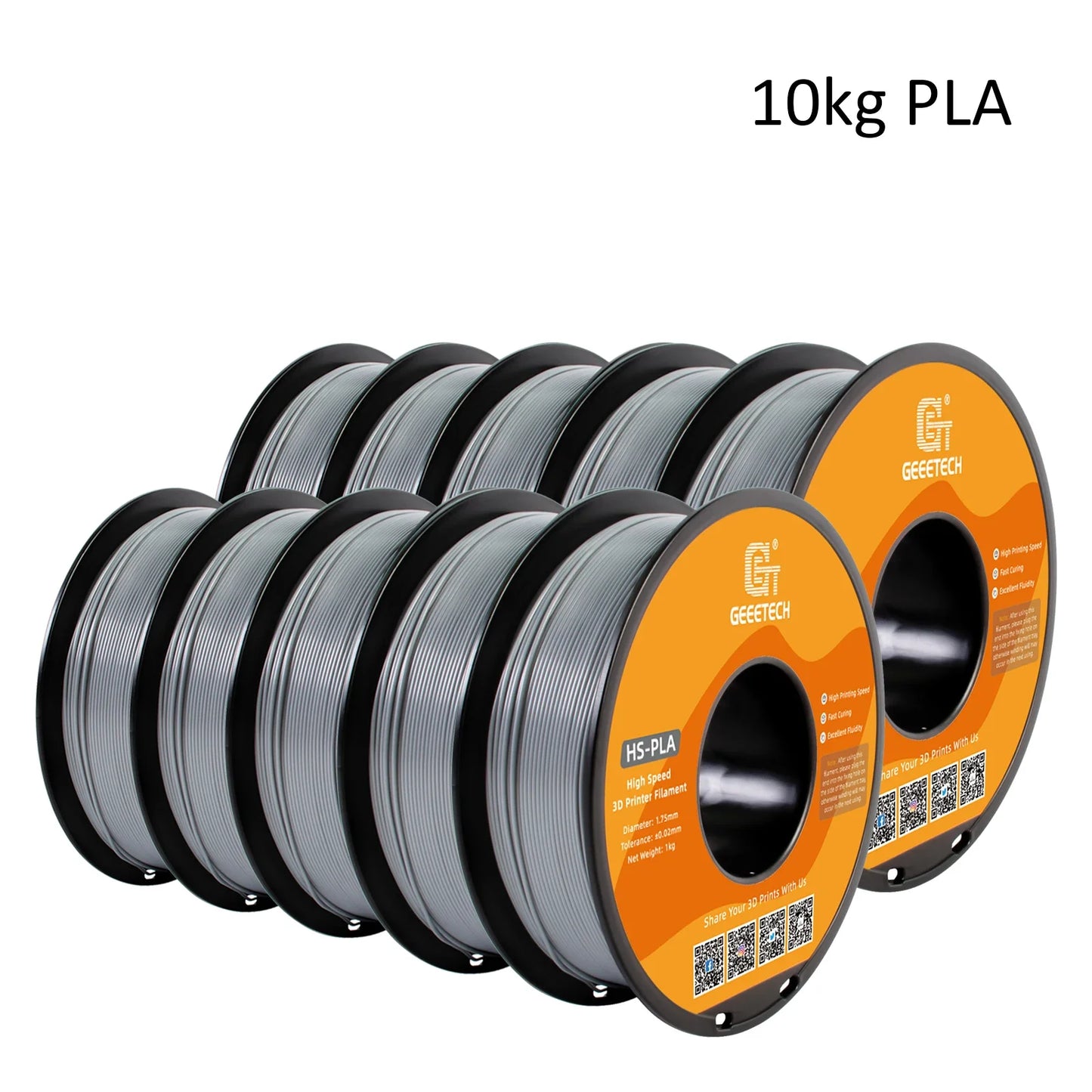 10Kg High Speed PLA 3d priner Filament 1kg 1.75mm, faster curing & printing speed, higher printing quality