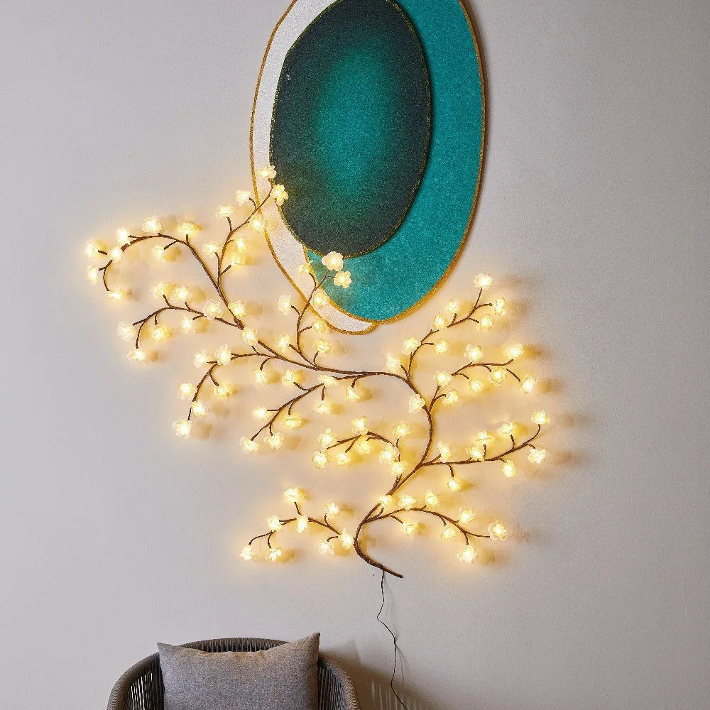 48/72/96/144LED Tree Branch Lamp USB Charging Vine Tree Light Strip Remote Control for Christmas Party Wall Decoration