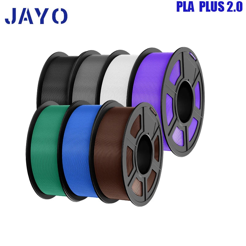 pla plus 2.0 3d printer filaments, 7rolls 1.75mm multi-color 3D printing material for 100% bubble free and FDM 3D printer