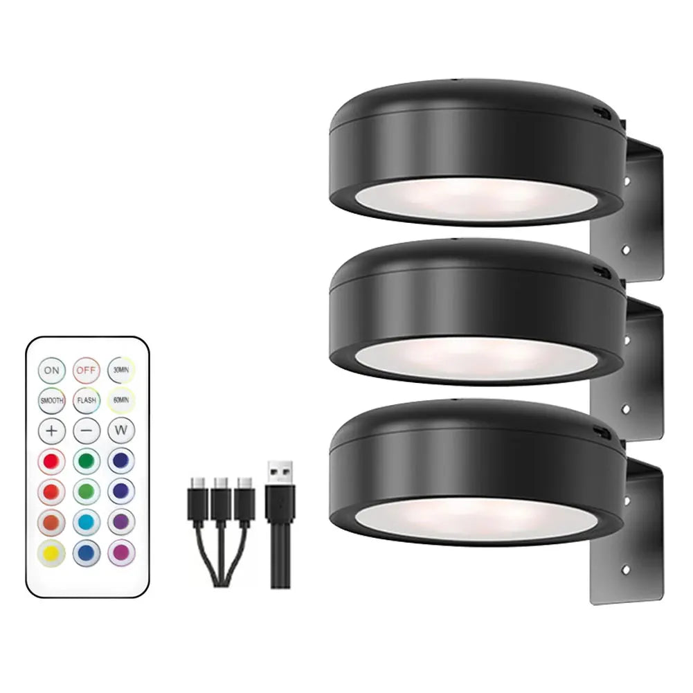 LED Light Magnetic Spotlight Rechargeable Wall Light Wireless Picture Light No Punch Reading Light Bedroom Bedside Light