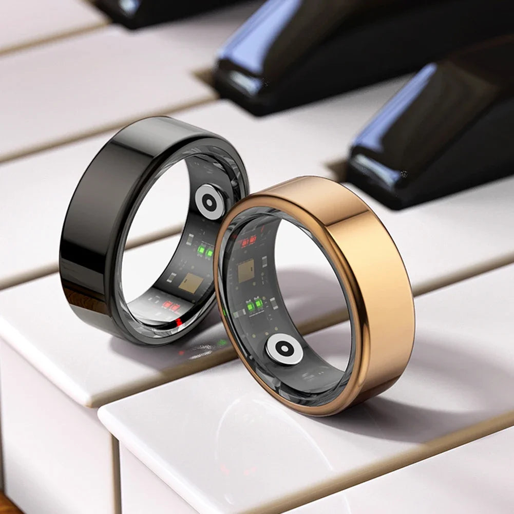 Smart Ring Heart Rate Pressure Blood Oxygen Sleep Monitor 2025 Men Women Waterproof Health Monitor Sport Modes Smart Ring