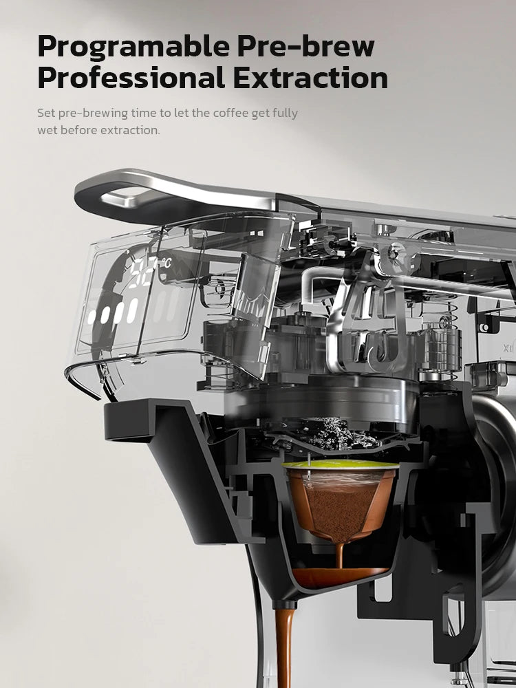 6in1 Capsule Coffee Machine, Hot/Cold Multiple Espresso, Cafeteria Cappuccino Coffee Maker, Dolce Gusto Nespresso Powder