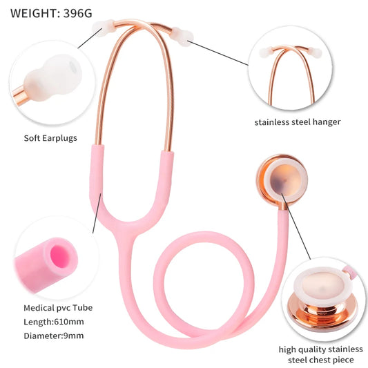 Professional Doctor Medical Stethoscope Heart Lung Cardiology Single Head Stethoscope Nurse Student Vet Medical Equipment Device