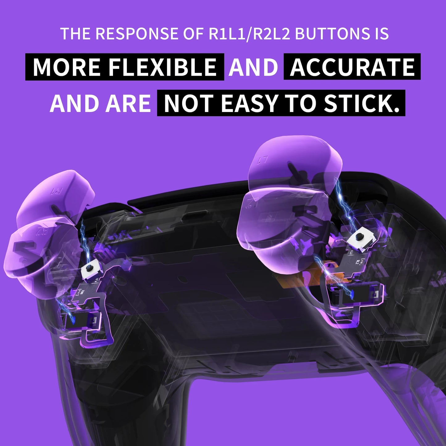 Clicky Kit V2 for ps5 Controller BDM-040/050 Shoulder Face Dpad Buttons, Micro Switch Clicky Hair Trigger Kit