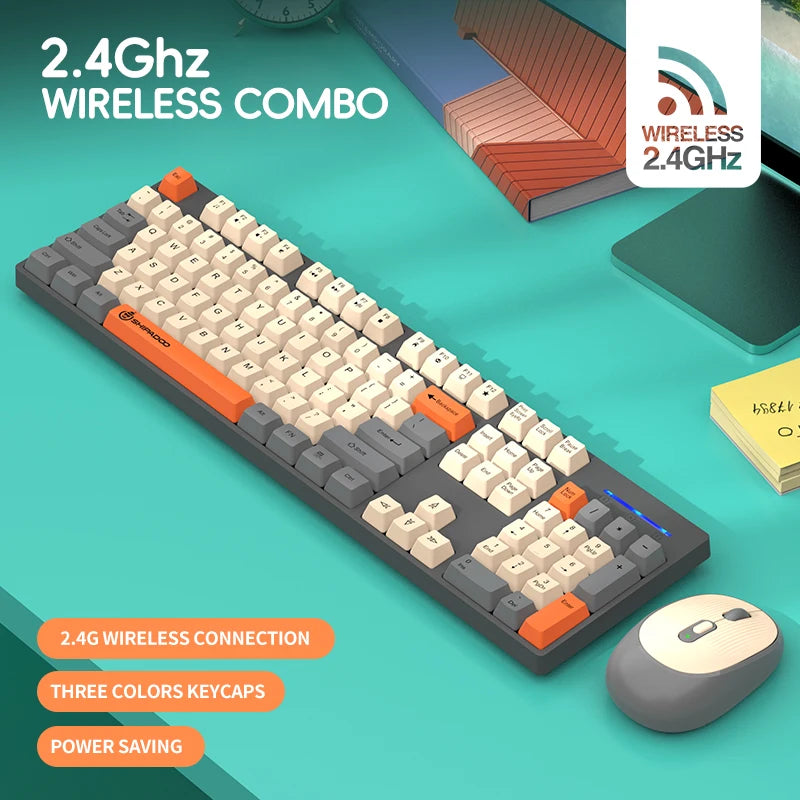 Keyboard Gaming Wireless Laptop Desktops PC Computer Office Accessories Free wireless mouse With Numpad