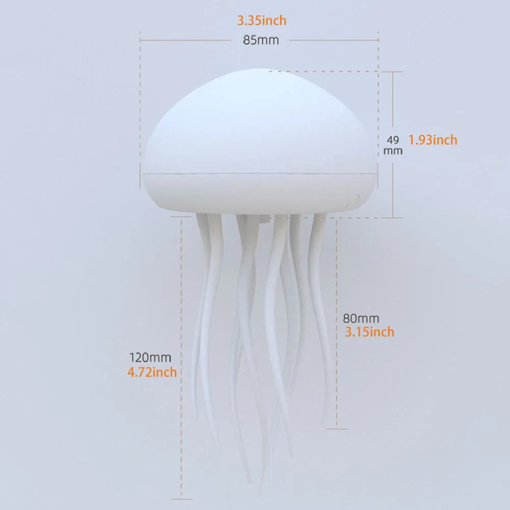 Jellyfish Night Light with Dancing Legs Jellyfish Table Lamp Rechargeable Jellyfish Desk Lamp RGB Gradient for Home Office Decor