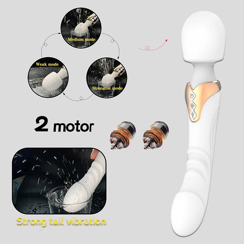 Powerful AV Vibrator, Dildos Magic Wand for Women, 10 Modes Clitoris Stimulator, G Spot Vagina Massager Adult Sex Toys for Woman