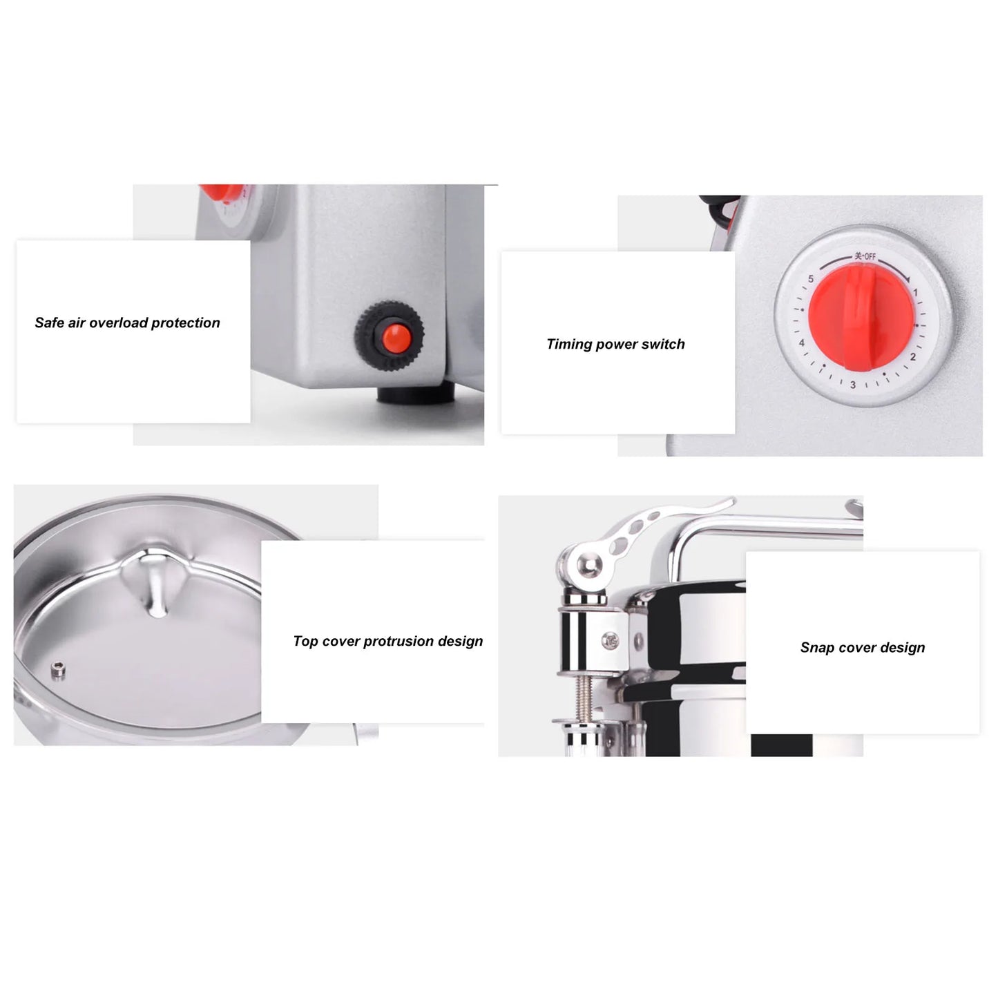 1000g Electric Grinding Machine High Speed Swing Commercial Grain Mill Grinder for Spices Coffee Beans Seasonings Rice