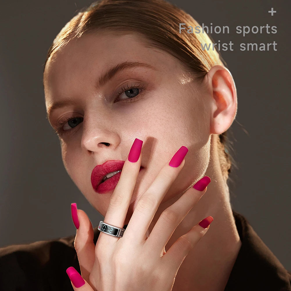 New RS08 Smart Ring 5ATM Waterproof Health Monitor Heart Rate Blood Oxygen Sleep Monitoring Sleep Ring for Men Women for Xiaomi