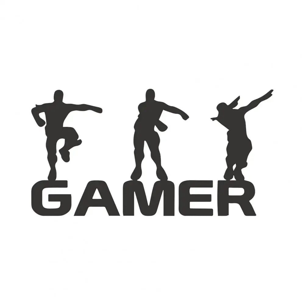 Wall Sticker Ornamental Creative Eco-friendly Letter Gamer Design Self-adhesive Wall Decal for Gift