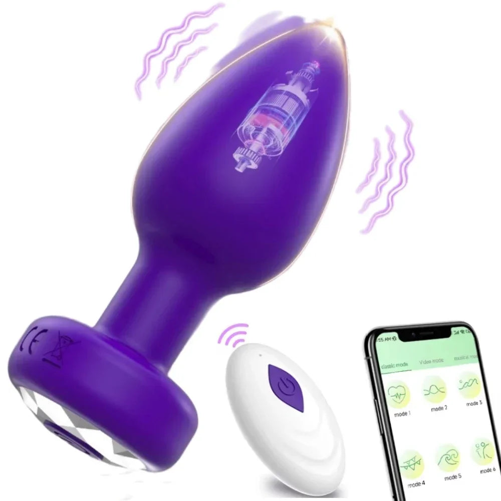 Anal Vibrator, APP Wireless Control, Butt Plug, Men Prostate Massager, Female Vagina Masturbator for Adult Sex Toys,Women Men Gay