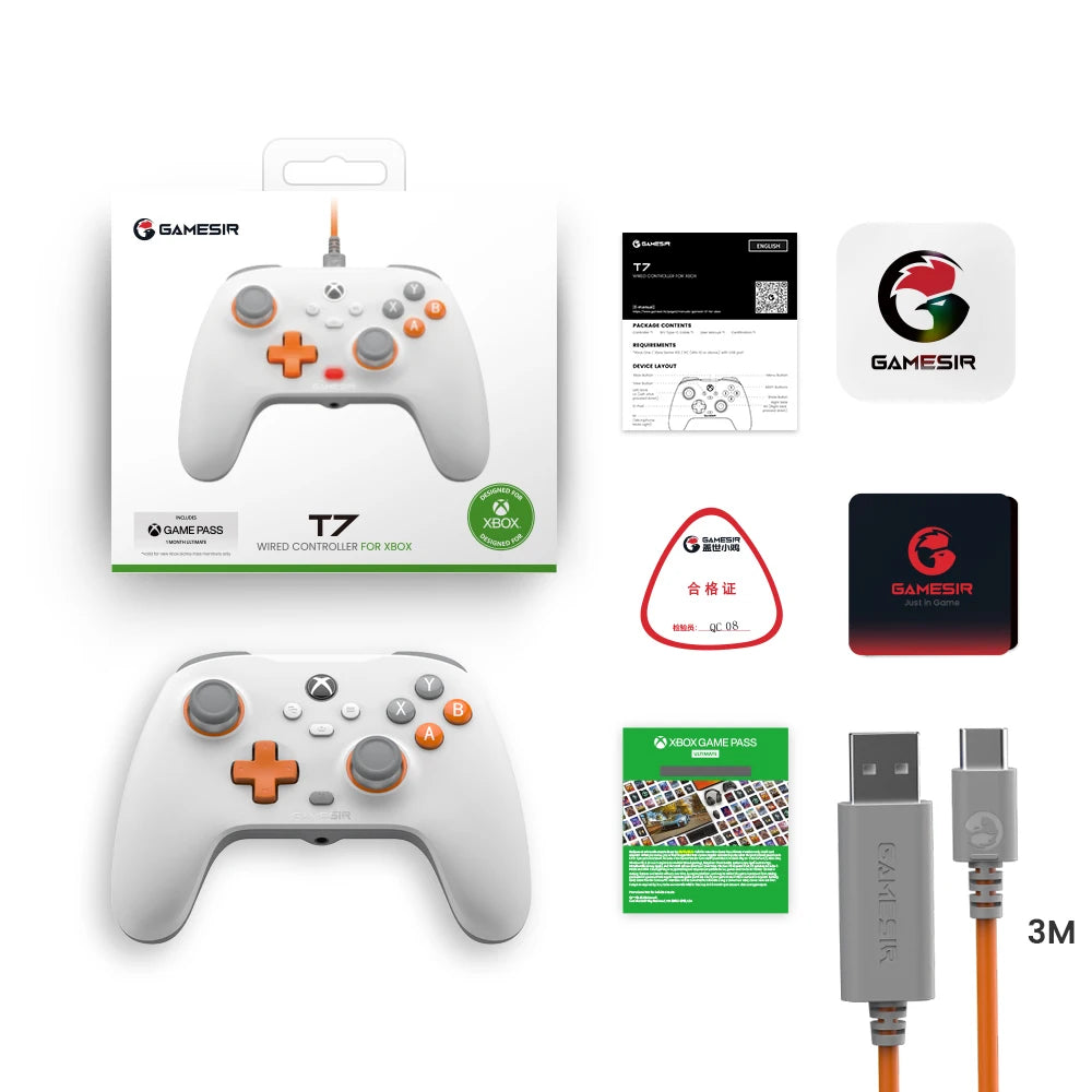 Xbox Gaming Controller Wired Gamepad for Xbox Series X, Xbox Series S, Xbox One, with Hall Effect Joystick Trigger