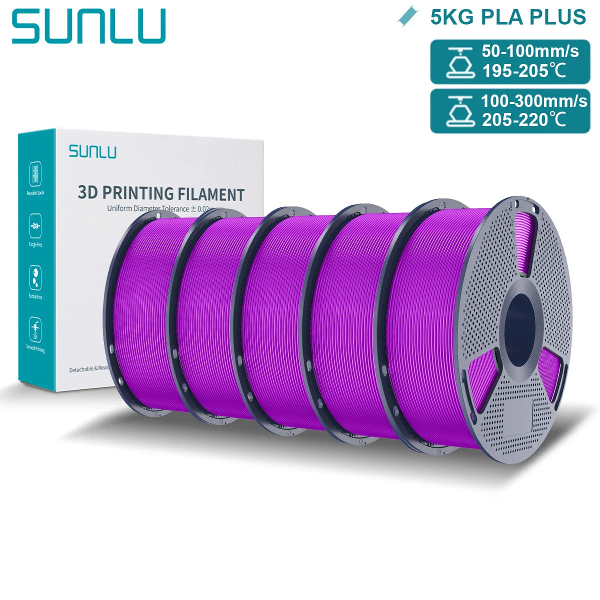 Pla Plus 3D Filament 1.75mm Good Toughness Multicolor Neatly Wound PLA+ Filaments for FDM 3D Printing Materials 5KG