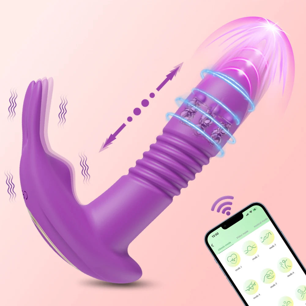 Vagina Vibrator, Clitoris Stimulator, Dildo Vibrator, Sex Toy, Wearable Panties Vibrator, APP Bluetooth Control, Adult Sex Toys Women