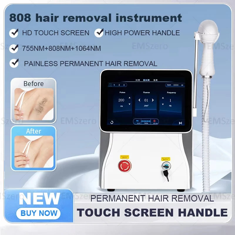 Freezing Point, Private Parts, Body, Face, 808nm Diode Laser Hair Removal Machine, Multifunction Permanent Painless Epilator