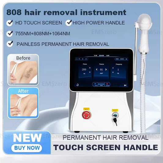Freezing Point, Private Parts, Body, Face, 808nm Diode Laser Hair Removal Machine, Multifunction Permanent Painless Epilator