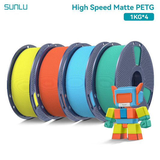 High Speed Matte PETG 3D Printer Filament  4KG 1KG/Roll 175MM Tolerances +/-0.02MM Filament 600mm/s Printing EU / US /RU