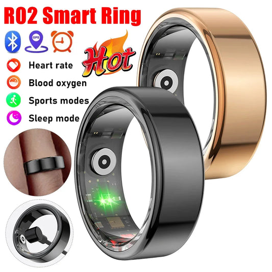 Smart Ring Heart Rate Pressure Blood Oxygen Sleep Monitor 2025 Men Women Waterproof Health Monitor Sport Modes Smart Ring