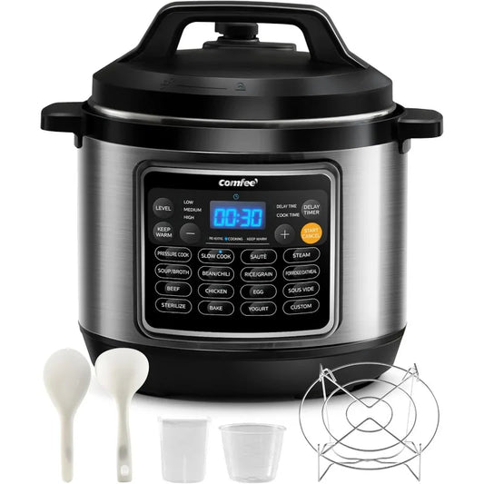 COMFEE' 16 in 1 Electric Pressure Cooker Olla de Presion Non-Stick Pot Yogurt Maker Rice Slow Saute Steamer