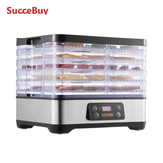 5 Tray Food Dehydrator Machine 300W Stainless Steel Electric Food Dryer w/ Digital Adjustable Timer & Temperature
