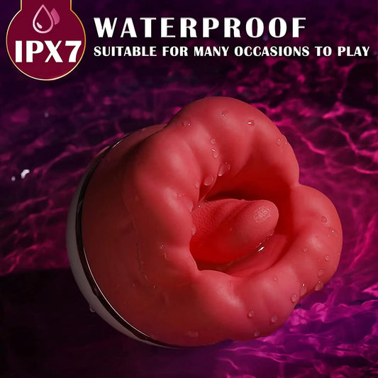 Rose sex toy vibrator, vaginal licking, tongue masturbator, clitoral stimulator, G-spot nipple massager female orgasm adult sex toy