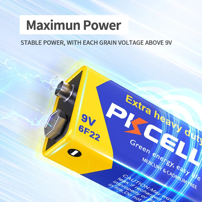 10PC Battery ,9Volt Carbon Battery Cell Leak-Proof Smoke Detector Batteries EN22 1604AU 6AM6 Zinc Carbon Battery