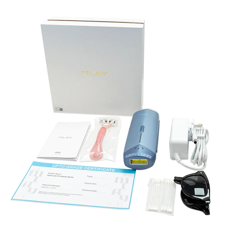 ICE Cooling Hair Removal Device With Unlimited Shots, Permanent IPL Laser, Home Use Painless Epilator For Women Men