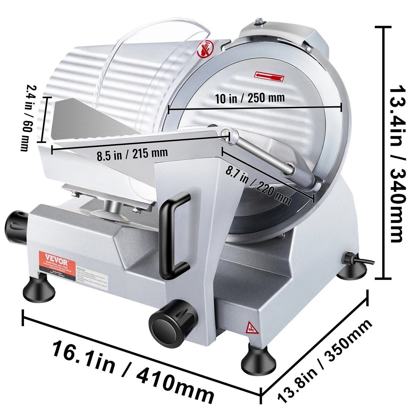 Meat Slicer 200W/240W/320W/340W Electric Deli Food Slicer Adjustable Thickness for Commercial Home Use Cut Meat Cheese