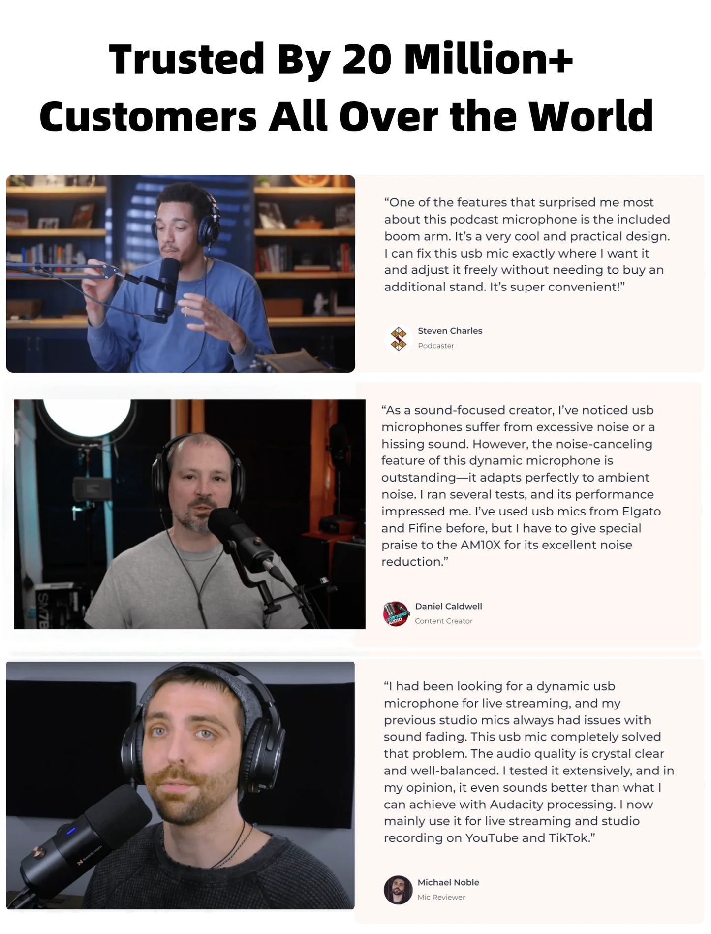 Professional Microphone Dynamic XLR USB Mic Desktop US Local Shipping Plug-and-Play for Gaming Studio Streaming