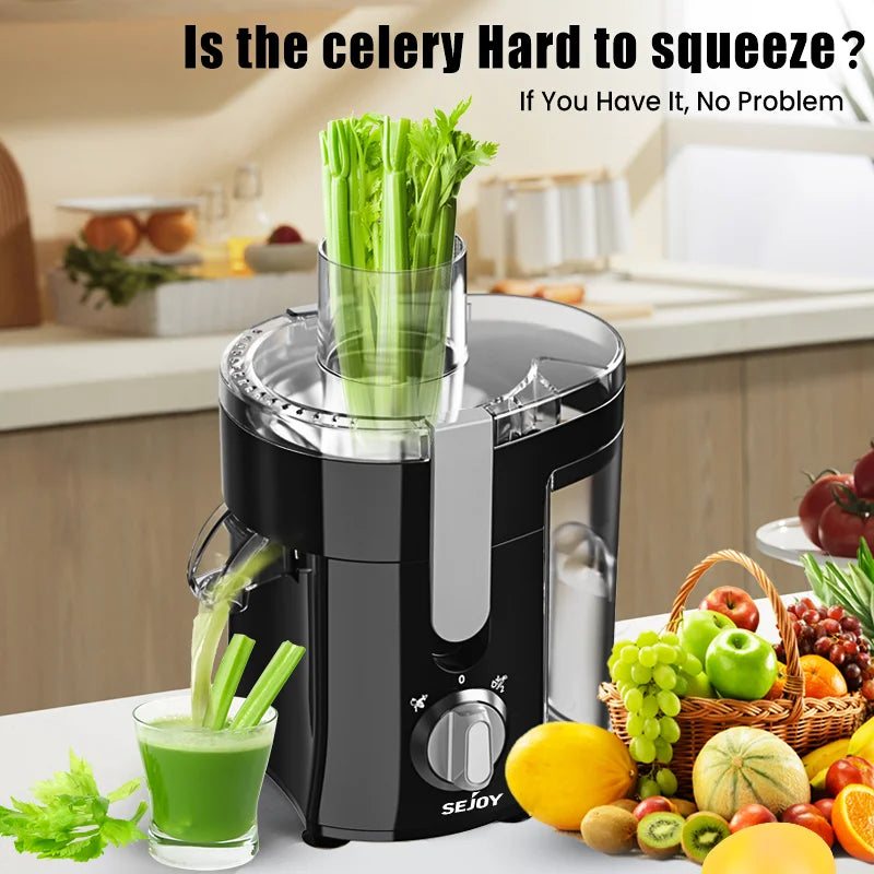 Centrifugal Juicer Machine Compact Automatic Pulp Ejection Electric Citrus Juicer Extractor Machine Fruit Veg Blender