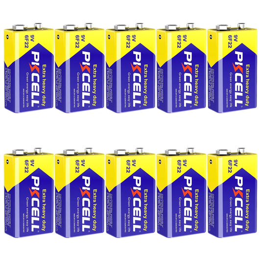 10PC Battery ,9Volt Carbon Battery Cell Leak-Proof Smoke Detector Batteries EN22 1604AU 6AM6 Zinc Carbon Battery