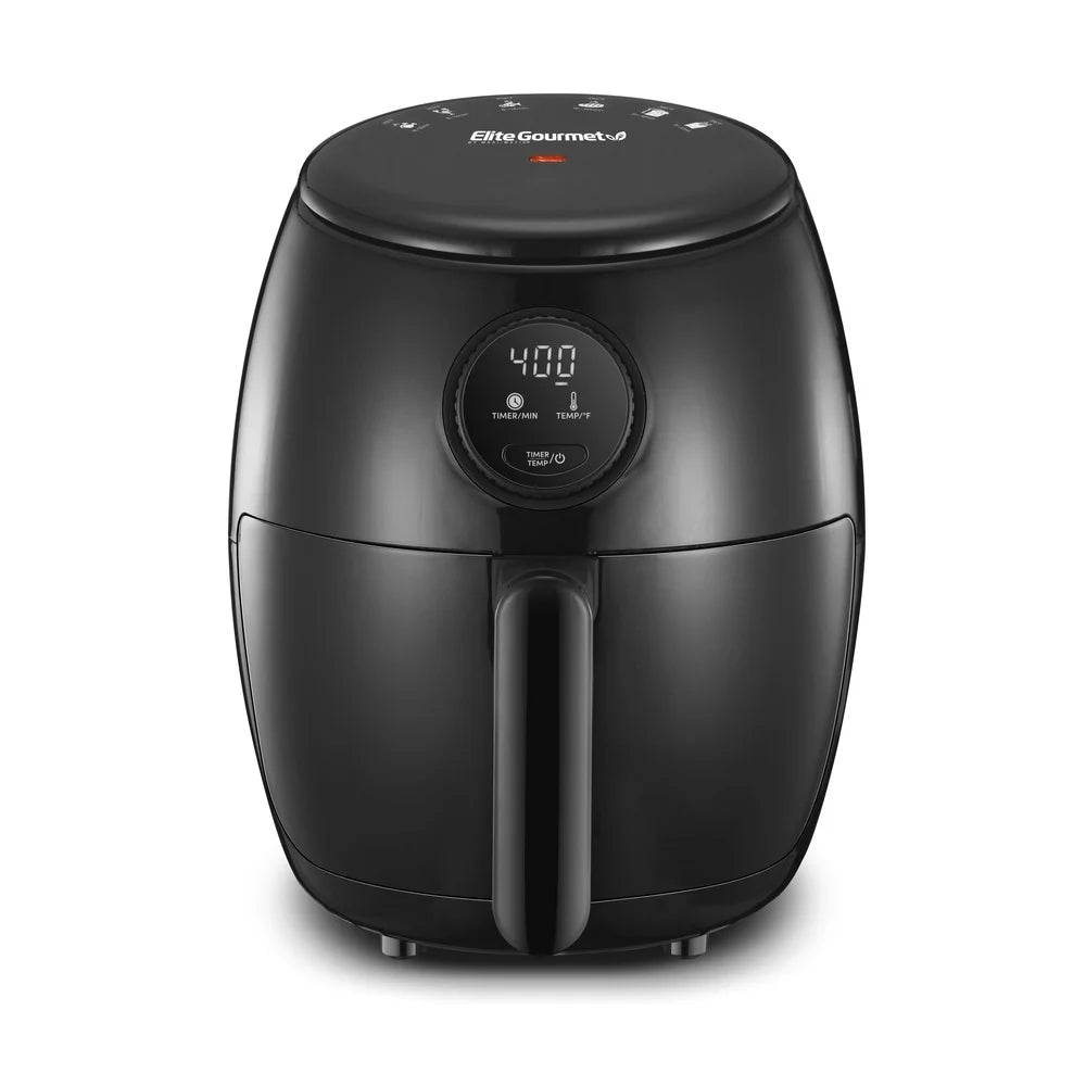 Compact 2Qt Air Fryer Healthy Cooking with Adjustable Temp Time Control Non-Stick Pan Fast Cooking Guilt-Free Frying Easy