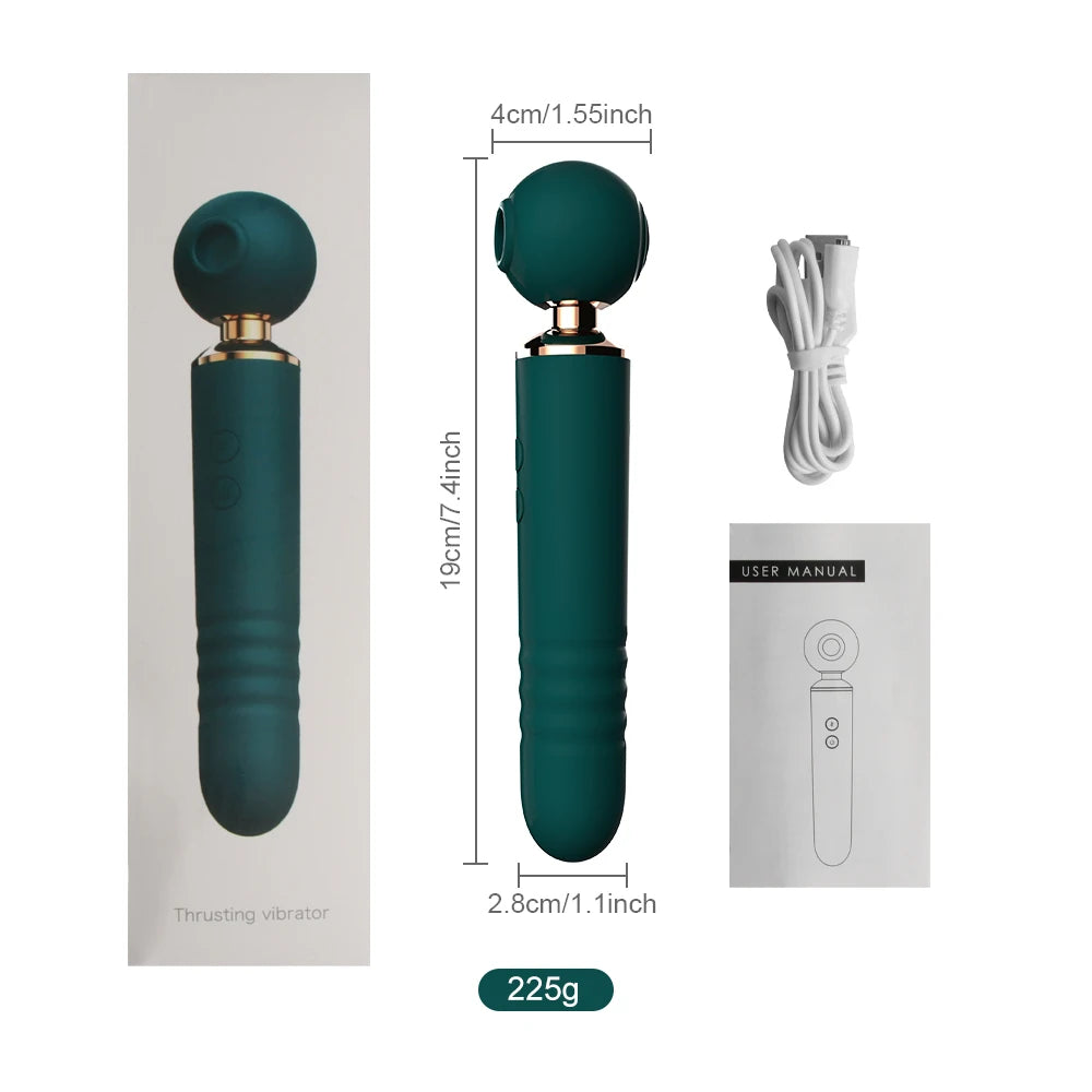 Powerful Av Magic Wand, Vibrators For Women, 3in1 Sex Toys, Telescopic Dildo, G Spot Stimulato,r Tapping Clitoris Sucker And Massager