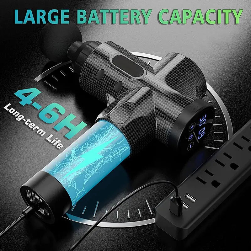 Deep Tissue Massage Gun, Portable Facial Muscle Massager Massage Pistol For Back Neck Body Muscle Fitness Tool