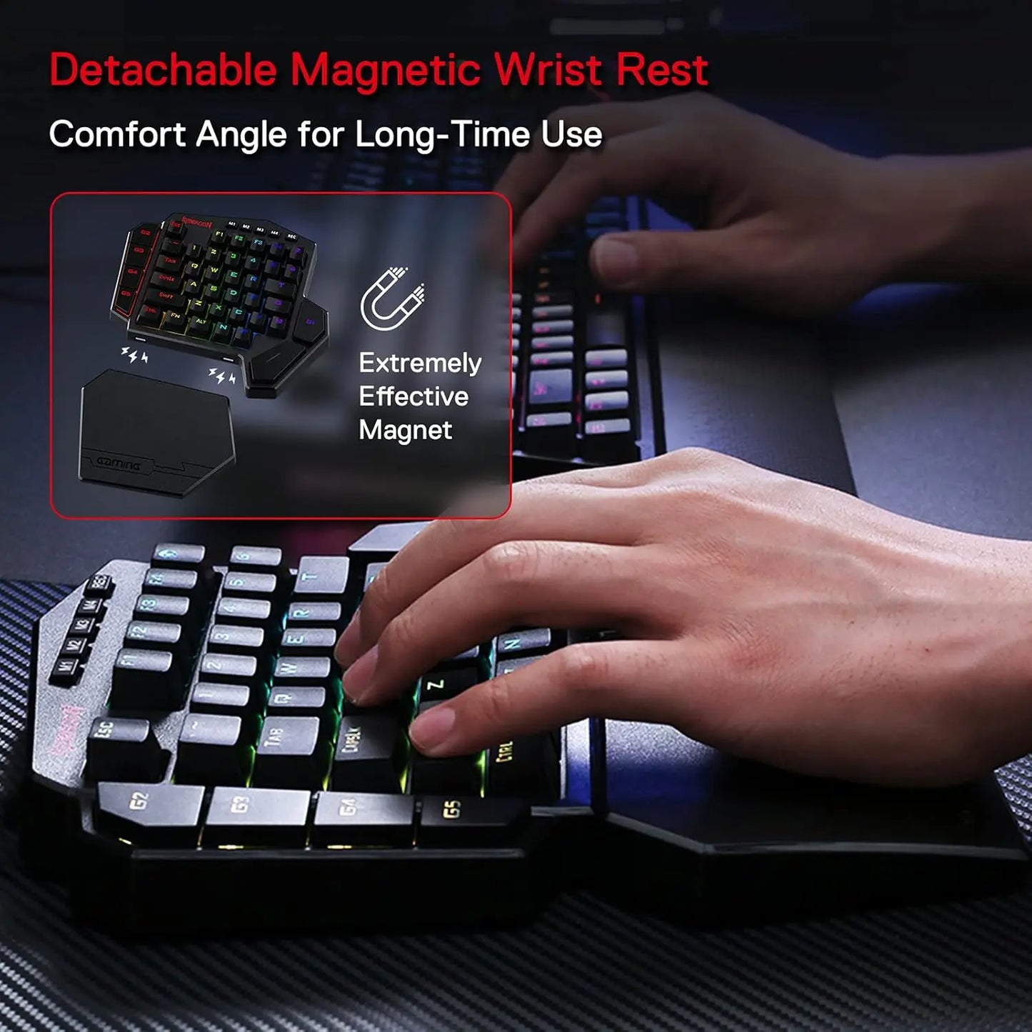 K585 PRO Wireless 42 Keys Hot-Swappable 3-Mode One-Handed Mechanical Gaming Wrist Support Keyboard