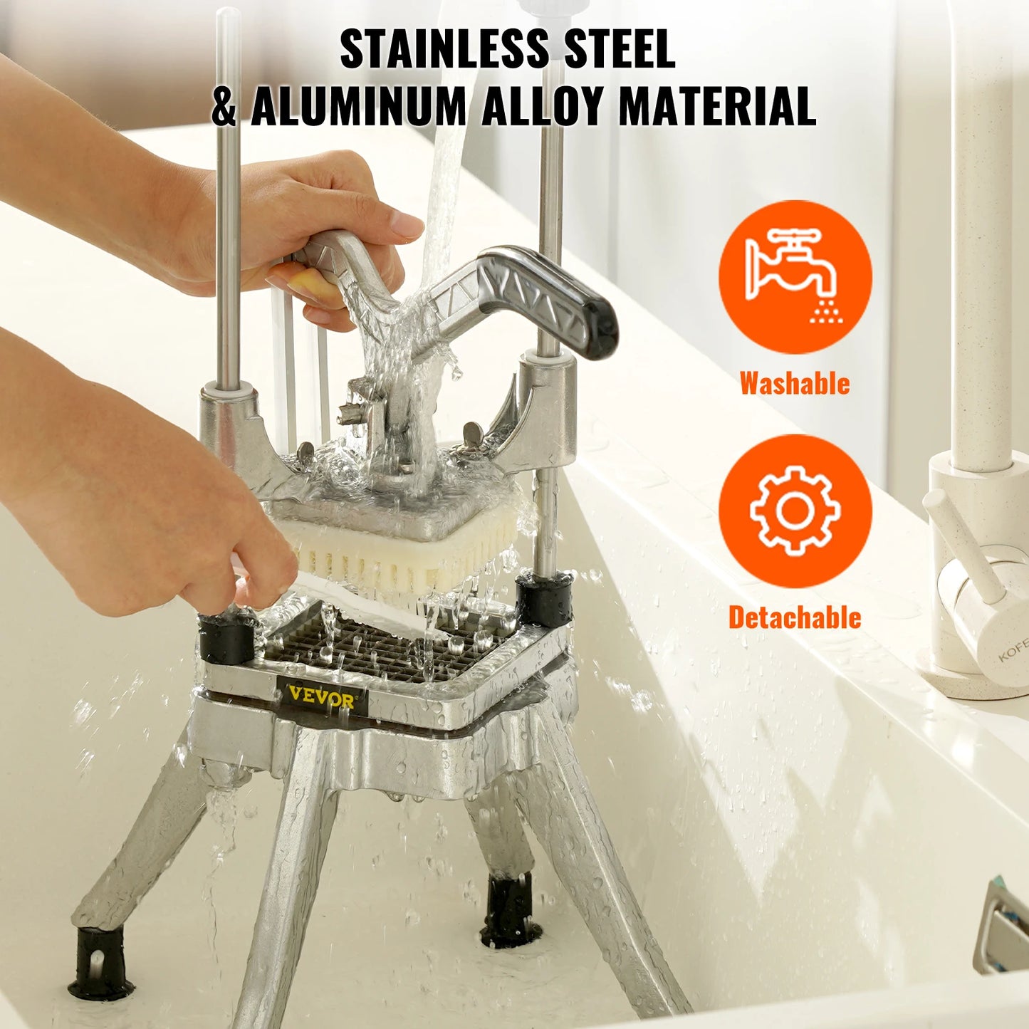 Commercial Vegetable Fruit Heavy Duty Professional Food Dicer, French Fry Cutter, Onion Slicer