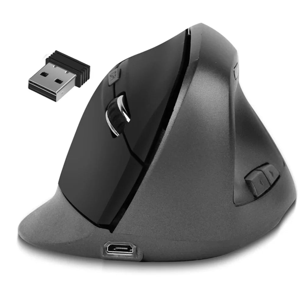 Wireless Vertical Mouse 7 Buttons Ergonomic Mouse Tri-Mode BT+2.4GHz+Wired Vertical Mouse For Laptop PC Computer Desktop