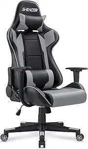 Gaming Chair, Office Chair High Back Computer Chair Leather Desk Chair Racing Executive Ergonomic Adjustable Swivel Task Chair