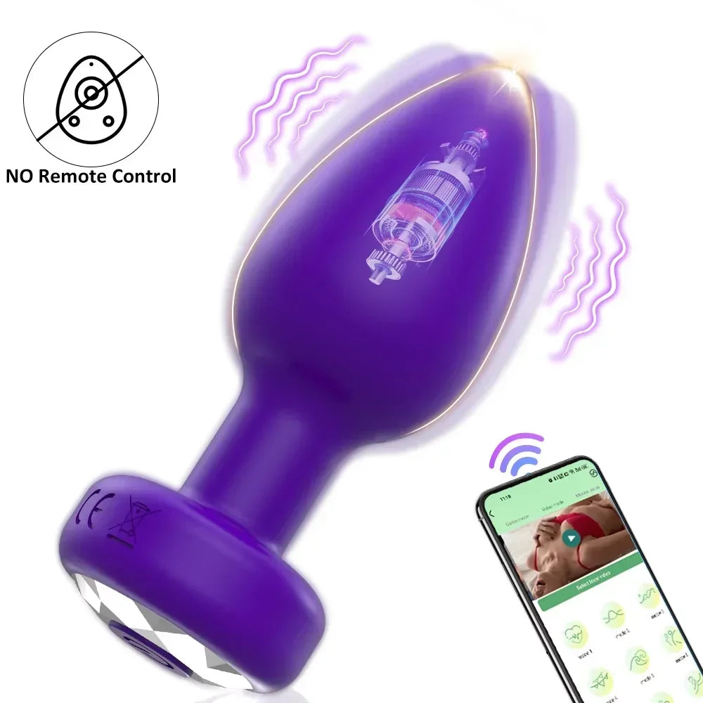Anal Vibrator, APP Wireless Control, Butt Plug, Men Prostate Massager, Female Vagina Masturbator for Adult Sex Toys,Women Men Gay