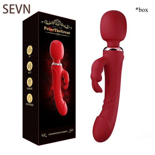 Double Head Powerful Vibrator for Women, 30 Speed Clit Stimulator, G Spot Vagina Massager, Female Masturbator Sex Toys for Adult 18
