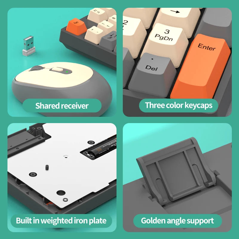 Keyboard Gaming Wireless Laptop Desktops PC Computer Office Accessories Free wireless mouse With Numpad