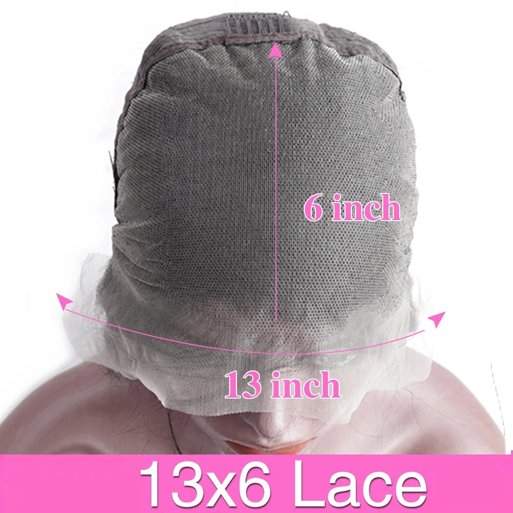 30- 36 Inches 200% Density 13x6 HD Transparent Lace Frontal Wig, No Shedding Wig, Natural Color Straight Human Hair Wig For Women