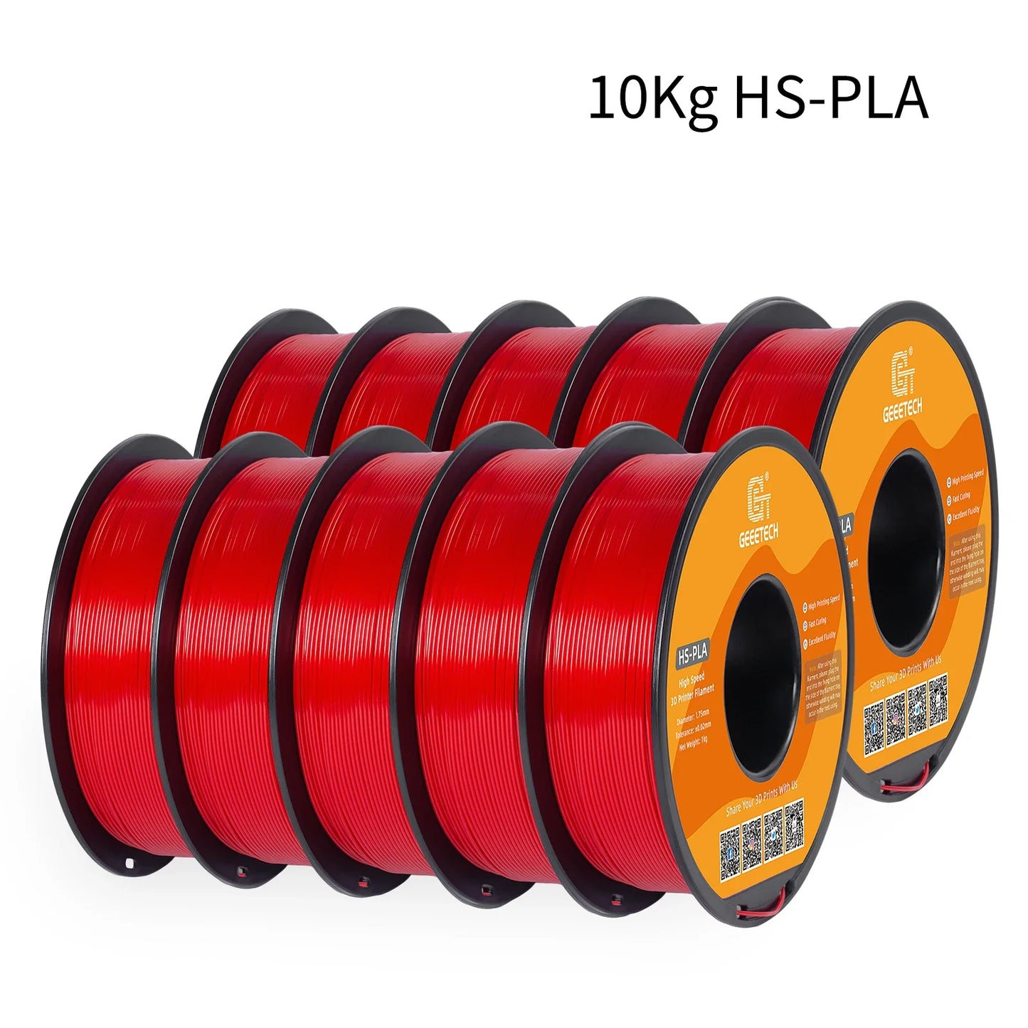 10Kg High Speed PLA 3d priner Filament 1kg 1.75mm, faster curing & printing speed, higher printing quality