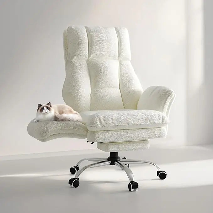 Big and Tall Office Chair, Flip Armrests for Pets & Cross Legged Sitting, Velvet Executive Ergonomic Computer Gaming Chair
