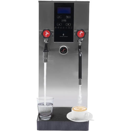 Commercial Milk Frother 110V Steam Milk Bubble Machine, Stainless Steel, Large Electric Milk Foam Maker, Steam Espresso Machine
