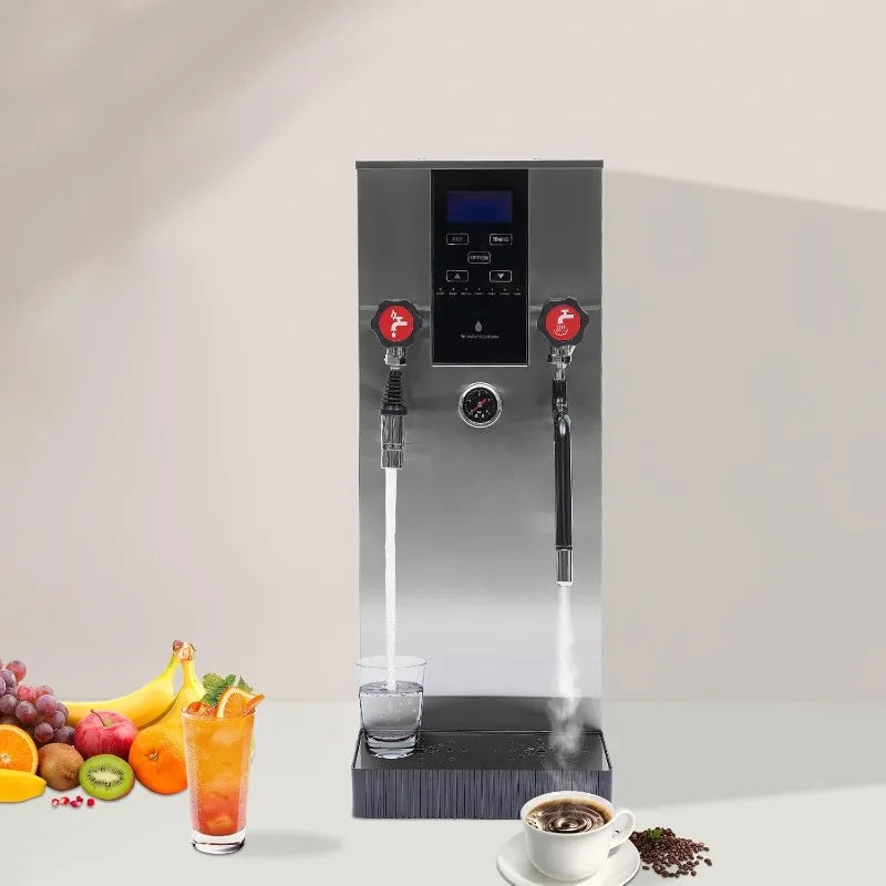 Commercial Milk Frother 110V Steam Milk Bubble Machine, Stainless Steel, Large Electric Milk Foam Maker, Steam Espresso Machine